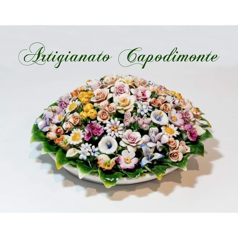 PIATTO CENTROTAVOLA A FIORI MISTI