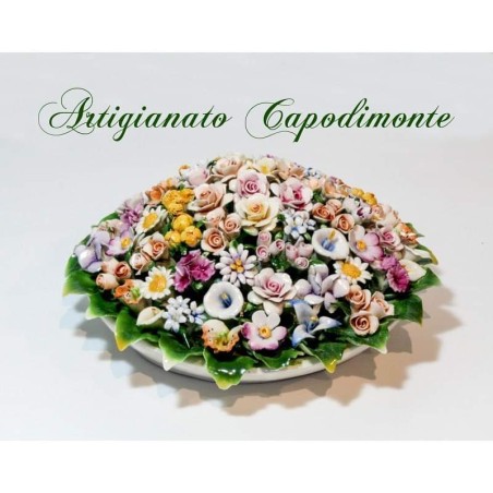 PIATTO CENTROTAVOLA A FIORI MISTI