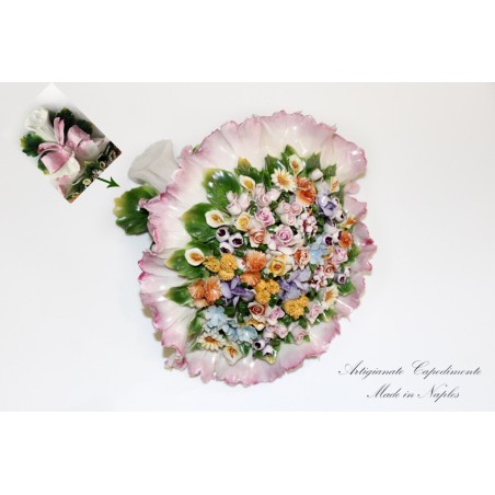 O/23 BOUQUET DI FIORI  IN PORCELLANA DI CAPODIMONTE