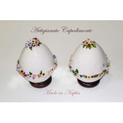 UOVA DI PASQUA IN PORCELLANA DI CAPODIMONTE