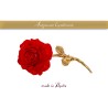 ROSA ROSSA CON STELO IN ORO