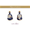 CAMPANELLE BLU COBALTO E ORO LUCCICOSO