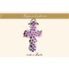C/26 CROCE CON DECORO IN FIORI DI ORTENSIE
